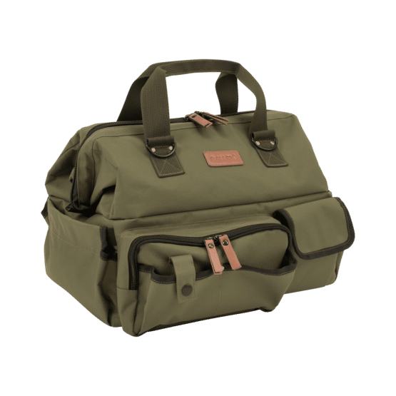 Allen Triumph range bag in green with mat